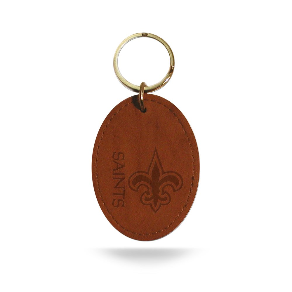 NFL New Orleans Saints Leather Keychain