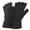 Floso Mens Winter Fingerless Gloves (One Size) (Dark Grey) view 4