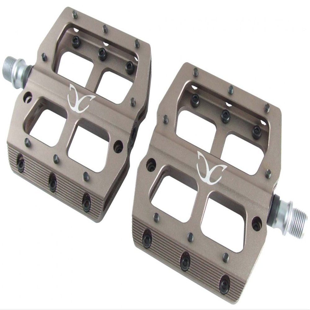 CarbonCycles Exotic Thru Pin Flat Pedals, Super Thin, 2 Sealed Bearings, Easy to Replace Pins