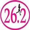 26.2 Pink Run Marathon Sticker Oval Sticker Window Decal Vinyl 3" x 5" view 1