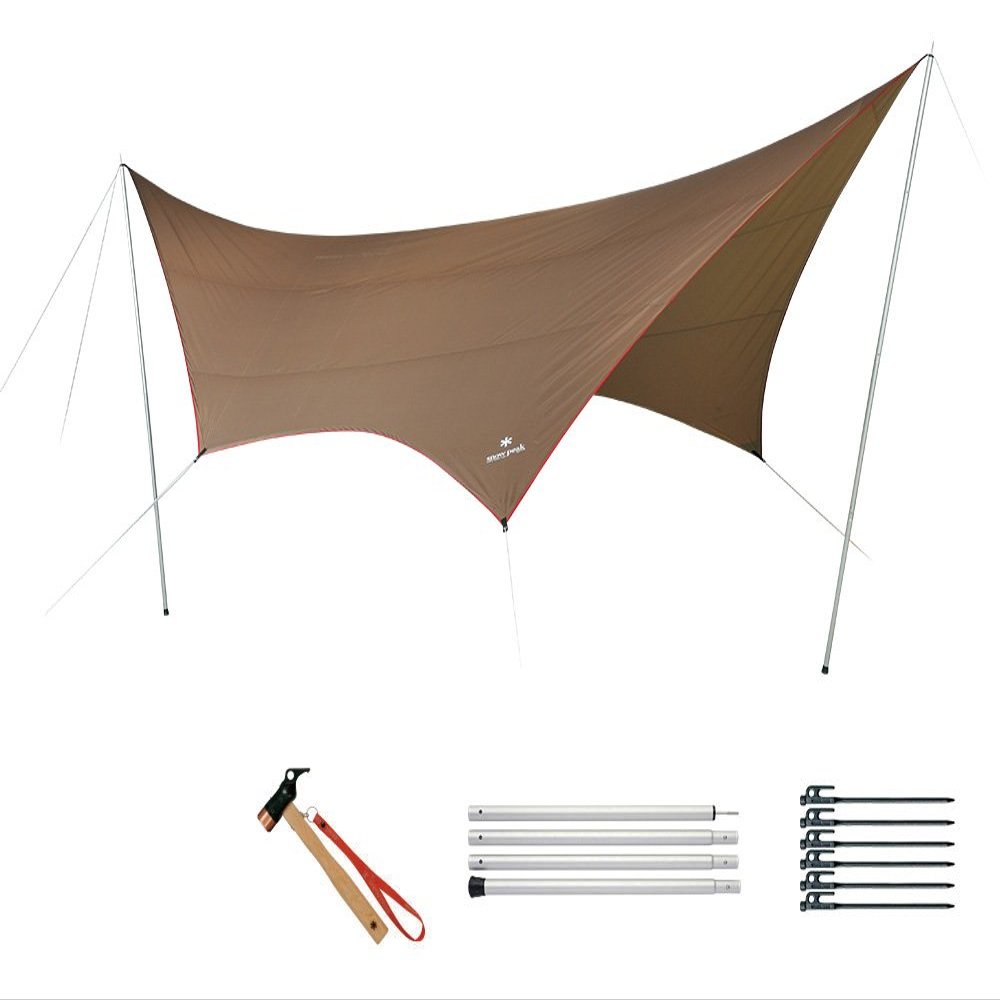 Snow Peak TP-862S Tarp/R HD Tarp, Shield Hexa, L Pro Set, for 6 People