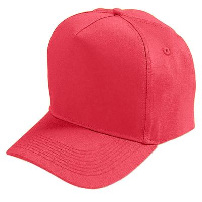Augusta Sportswear Youth Five-Panel Cotton Twill Cap OS Red
