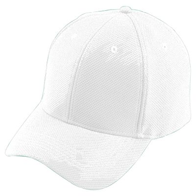 Augusta Sportswear Adjustable Wicking Mesh Cap OS White