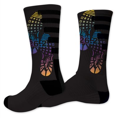 VictoryStore Marathon Performance Crew Sock - Design 1