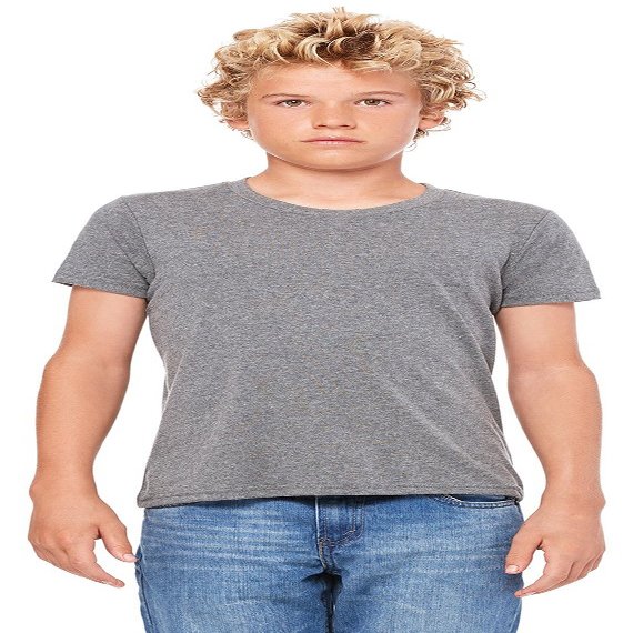Youth Heather CVC Tee by BELLA + CANVAS