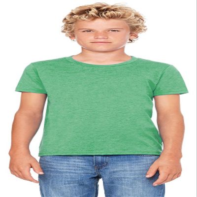 Bella 3001Y Youth Jersey Short Sleeve Tee - Green Triblend44; YM