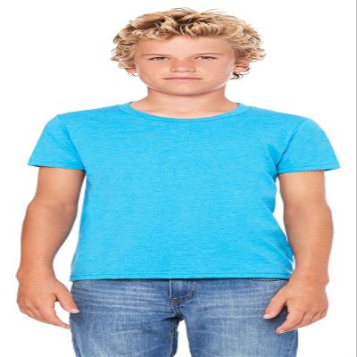 Bella + Canvas Youth CVC Jersey T-Shirt,NEON BLUE,S