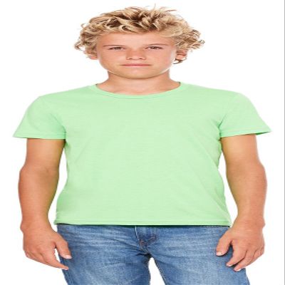 Bella+Canvas Big Boys' Superior Combed Heather Jersey T-Shirt_Medium_Neon Green