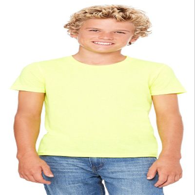 Bella+Canvas Big Boys' Superior Combed Heather Jersey T-Shirt_M_Neon Yellow