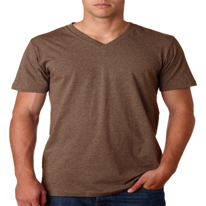Bella Canvas Womens 4.2 oz. V-Neck Jersey T-Shirt (3005) -Heather BR -3XL