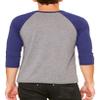 Bella Canvas 3/4-Sleeve Baseball Tee Black/White view 3
