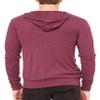 Bella Canvas Men's C3939 Unisex Triblend Full-Zip Lightweight Hoodie X-Small Maroon Triblend view 3