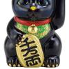 Maneki Neko Black Long Oval Cat No. 7 (Left Hand) [15 x 15 x 23.3cm] Tokoname-yaki Reference Photo Will be No. 8 No. 3 to No. 7 are Hand-Painted Beard 8. view 3