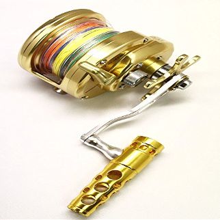Jigging world JW Power Handle with Gold T-bar for Shimano Trinidad 40, 40N 50