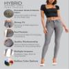Hybrid & Company Womens Super Comfy Stretch Denim 5 Pocket Jean P22882SK Grey 7 view 4
