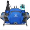 WATERFLY Fanny Pack Waist Bag: Fannie Pack 2 Water Bottle Holders Lumbar Belt Hiking Walking Running Jogging Camping Large Woman Man (Bottle Not Included) view 1