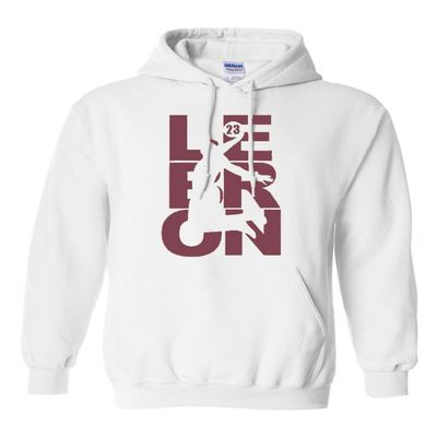 City Shirts Mens L23 C6 Fan Wear Sweatshirt Hoodie S WH w/MR (Small, White w/Maroon)