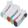 Fruit of the Loom Girl's Everyday Active Cushioned No Show - 6 Pair Pack socks, Multi, 4 10 US view 1