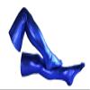 Seeksmile Unisex Shiny Metallic Spandex Skintight Stocking (40 CM, Deep Blue) view 1