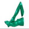 Seeksmile Unisex Shiny Metallic Spandex Skintight Stocking (40 CM, Green) view 1