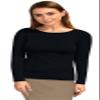 Kosher Casual High Neck Long Sleeve Top for Women Modest Layering Undershirt from XL Black view 1