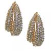 JULIETTE gold plated crystal clip on earrings view 1