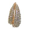 JULIETTE gold plated crystal clip on earrings view 2
