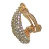 JULIETTE gold plated crystal clip on earrings view 4