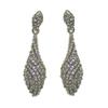 CAROLINE silver plated crystal clip on earrings view 1