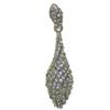 CAROLINE silver plated crystal clip on earrings view 2