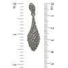 CAROLINE silver plated crystal clip on earrings view 3