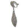 CAROLINE silver plated crystal clip on earrings view 4