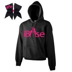 iBase Cheer ComBow- Neon Pink Print (Black, Adult Medium)