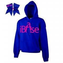 iBase Cheer ComBow- Neon Pink Print (Royal Blue, Adult Small)