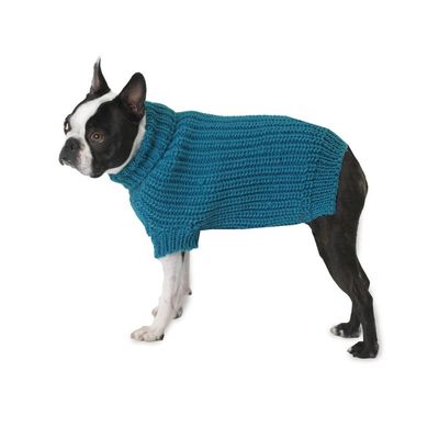 Animal World Morgan's Fisherman Blue Dog Sweater - Large