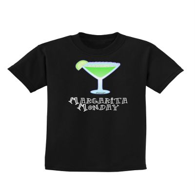 TOOLOUD Margarita Monday Design - Pop Culture Childrens Dark T-Shirt - Black - XL
