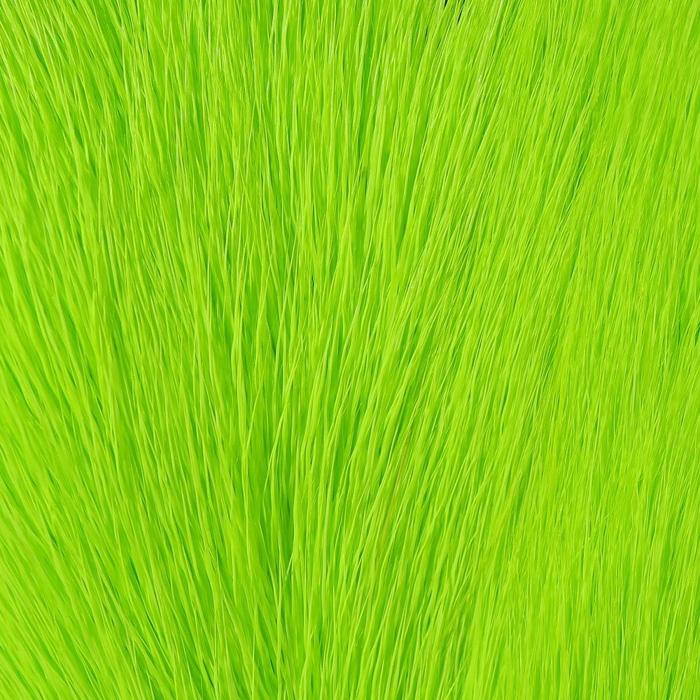 Hareline Fly Tying Deer Belly Hair Dyed from White - Chartreuse