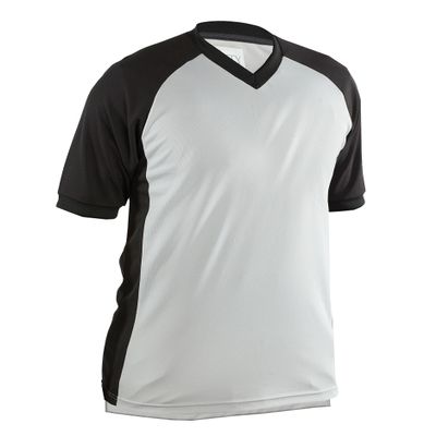 Smitty Comfort Tech Performance Mesh V Neck Shirt, Black Raglan Sleeve/Side Panel, 4X-Large