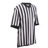 Adams USA Smitty Performance Interlocking Elite Standard V-Neck Referee Shirt (Black/White, 4X-Large) view 1
