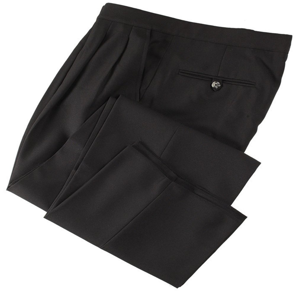 Smitty Women's Comfort Tech Pleated 100-Percent Dacron Polyester Pants, Black, 18-Inch
