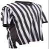 Adams USA Smitty Performance Interlocking Elite Side Panel V-Neck Referee Shirt (Black/White, 3X-Large) view 1