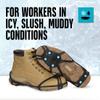 Due North Light Industrial Footwear Traction Aids, Tungsten Carbide Ice Cleat Spikes, Lightweight Full-Foot, Rubber, Unisex, S/M, V3550170-S/M view 3