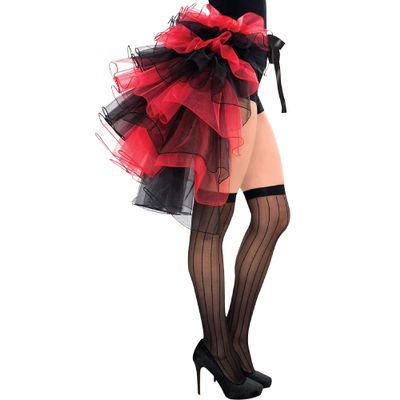 Adult Tie-On Bustle Costume Accessory - One Size, Black/Red - 1 Pc.