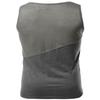 Asymmetrical Color-Block Contrast Tank Tops Gray Charcoal Size XL view 2