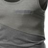 Asymmetrical Color-Block Contrast Tank Tops Gray Charcoal Size XL view 3