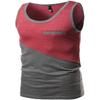 Asymmetrical Color-Block Contrast Tank Tops Red Charcoal Size S view 1