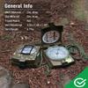 Eyeskey Tactical Survival Compass with Lanyard & Pouch | Waterproof & Impact Resistant | Lensatic Sighting Compass for Hiking (Camouflage) view 3