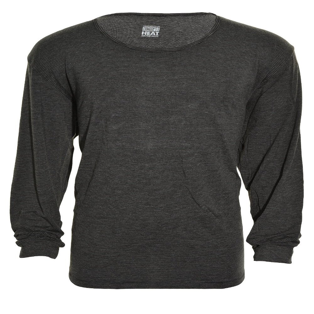 32 Degrees Weatherproof Mens Long Sleeve Crew Neck Medium Charcoal Hairstrp