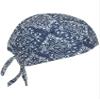 CTM Men's Cotton Unlined Paisley Biker Do Rag Cap, Navy view 2