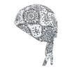 CTM Men's Cotton Unlined Paisley Biker Do Rag Cap, Navy view 3